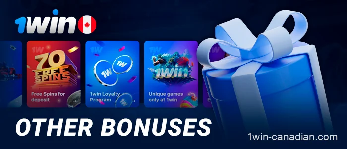 Other bonuses available in 1win online casino in Canada