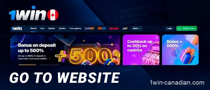 Visit the 1win official website