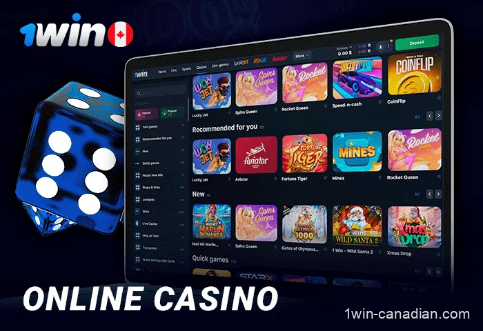 1win online casino options for players from Canada