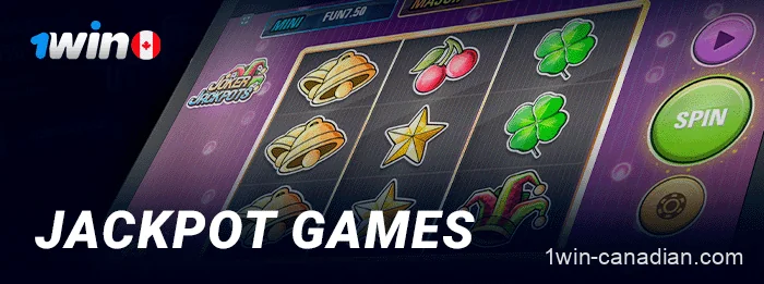 Jackpot games available in 1win online casino