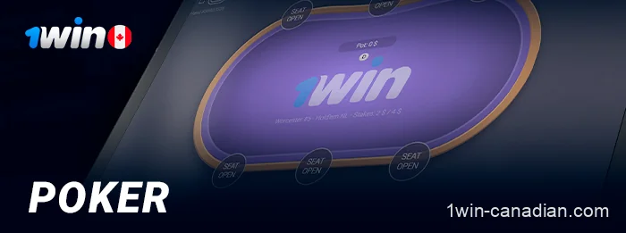Poker games in 1win online casino in Canada