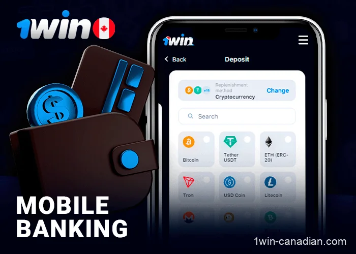 1win mobile banking options for Canadian gamblers