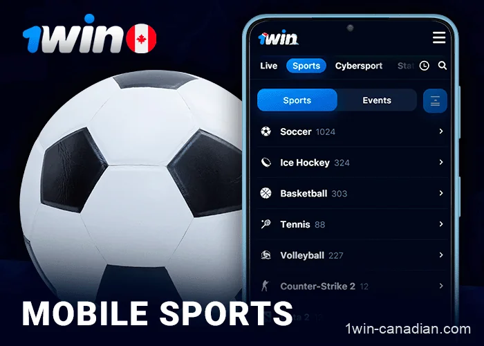 1win mobile sports betting options in Canada