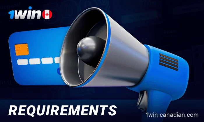 1win payment requirements for Canadian players