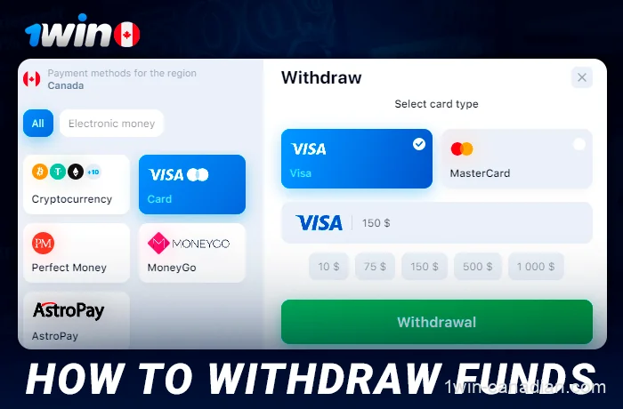 Instruction on withdrawing money from 1win online casino