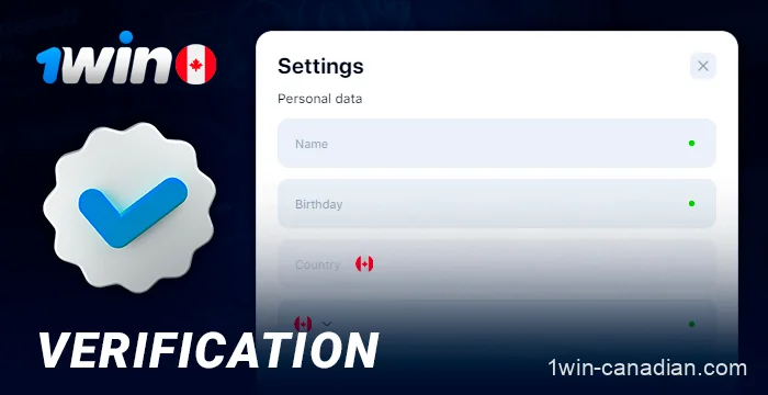 1win account verification steps for Canadian players