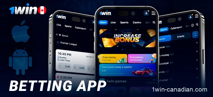 1win mobile app for sports betting in Canada