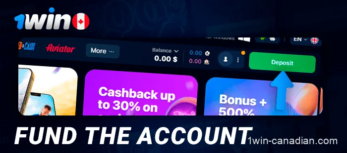 Top up your 1win account balance